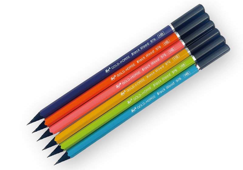 Top Quality Black Wood HB Pencil Dipping end