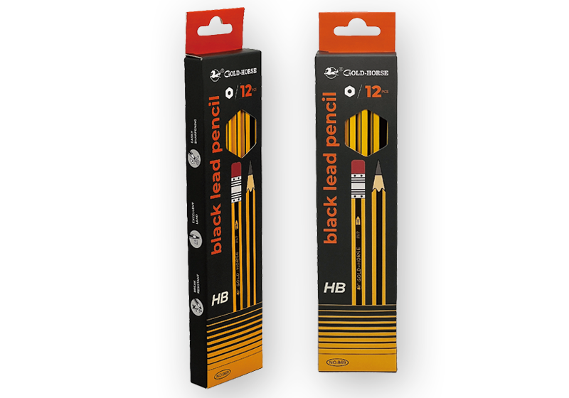 HB YELLOW/BLACK STRIPE PENCIL